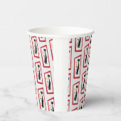 Schrödingers Cat Mid Century Modern Red Pappbecher (Rechts)