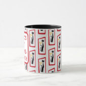 Schrödingers Cat Mid Century Modern Red Tasse (Zentrum)