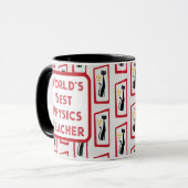 Schrödingers Cat Mid Century Modern Red Tasse (Vorderseite Links)