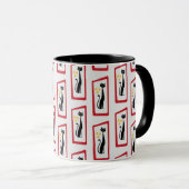 Schrödingers Cat Mid Century Modern Red Tasse (VorderseiteRechts)