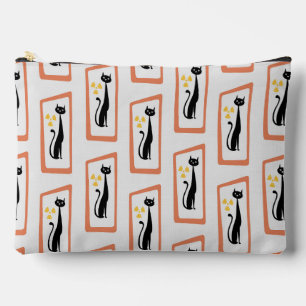Schrödingers Cat Mid Century Moderne Orange Zubehörtasche