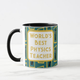 Schrödingers Cat Mid Century Modernes dunkelblau Tasse