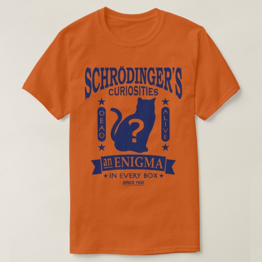 Schrodingers Cat Quantum Mechanics Paradox Geek T-Shirt (Design vorne)