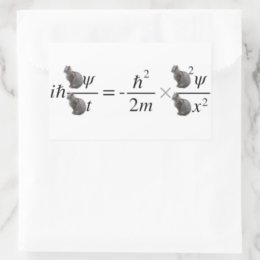 Schrodinger's cat rechteckiger aufkleber (Tasche)