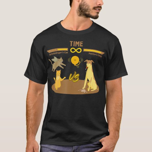Schrodingers Cat VS Pavlovs Dog Funny Video Game T-Shirt (Vorderseite)