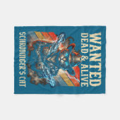 Schrodingers Cat Wanted Dead And Alive Quantum Phy Fleecedecke (Vorderseite (Horizontal))