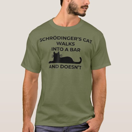 Schrodingers    catFunny PHYSICS T-Shirt (Vorderseite)