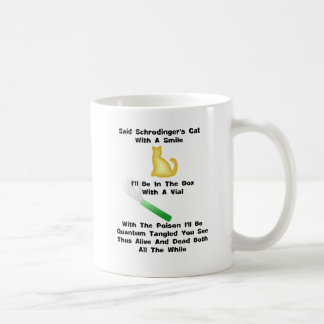 Schrodingers die Geschichte Katze Kaffeetasse
