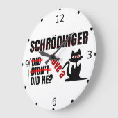 Schrodingers Dillema Große Wanduhr (Winkel)