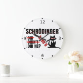 Schrodingers Dillema Große Wanduhr (Zuhause)