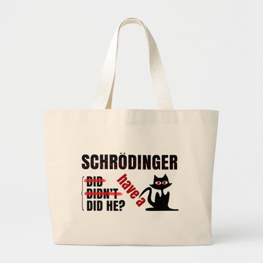Schrodingers Dillema Jumbo Stoffbeutel (Vorne)