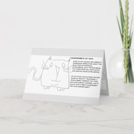 Schrodingers Kat & Künstliche Intelligenz Karte (Vorderseite)