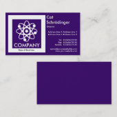 Schrödingers Katze - Dunkles Violett Visitenkarte (Vorne/Hinten)