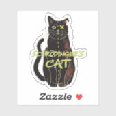 Schrodingers Katze, Funny Physics Gift Aufkleber (Blatt)