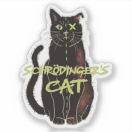 Schrodingers Katze, Funny Physics Gift Aufkleber