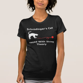 Schrödingers Katze gespielt mit Schnur-Theorie T-Shirt