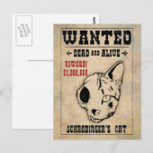 Schrodingers Katze Gewollt II Postkarte (Vorne/Hinten)