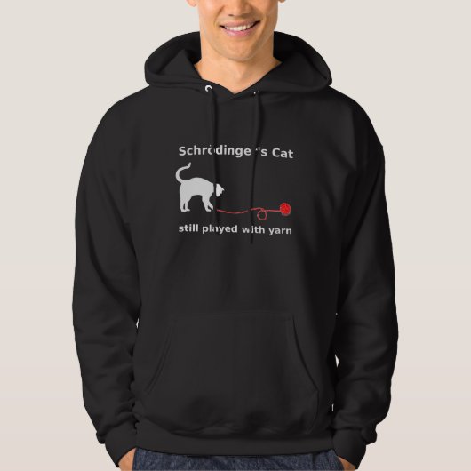 "Schrödingers Katze" Hoodie (dunkel) (Vorderseite)