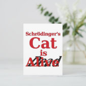Schrodingers Katze ist "Alive Dead" Postkarte (Stehend Vorderseite)