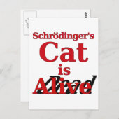 Schrodingers Katze ist "Alive Dead" Postkarte (Vorne/Hinten)