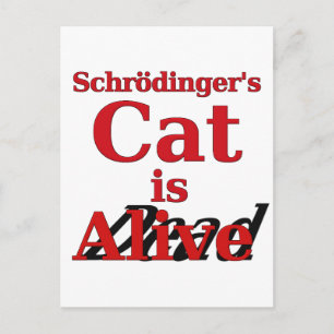 Schrodingers Katze ist "Alive Dead" Postkarte