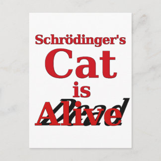Schrodingers Katze ist "Alive Dead" Postkarte