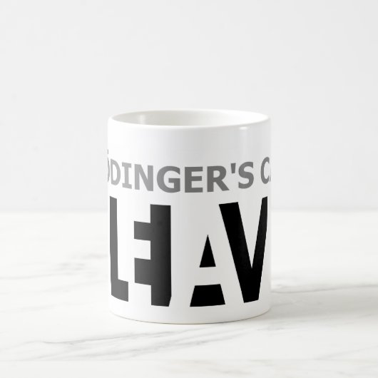 Schrödingers Katze ist??? Kaffeetasse (Mittel)