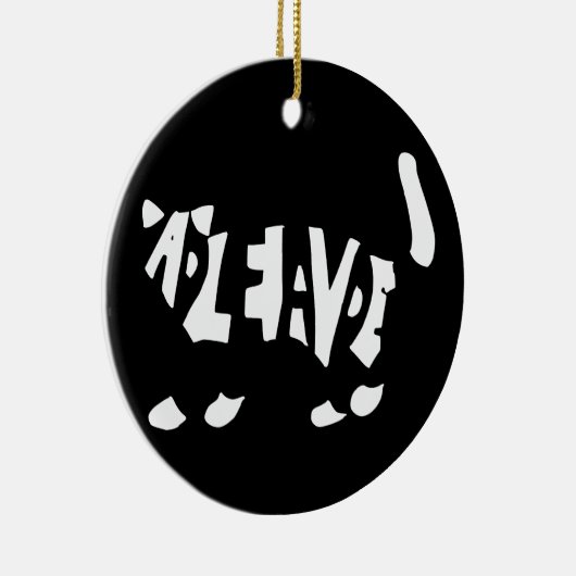 Schrödingers Katze Keramik Ornament (Rechts)