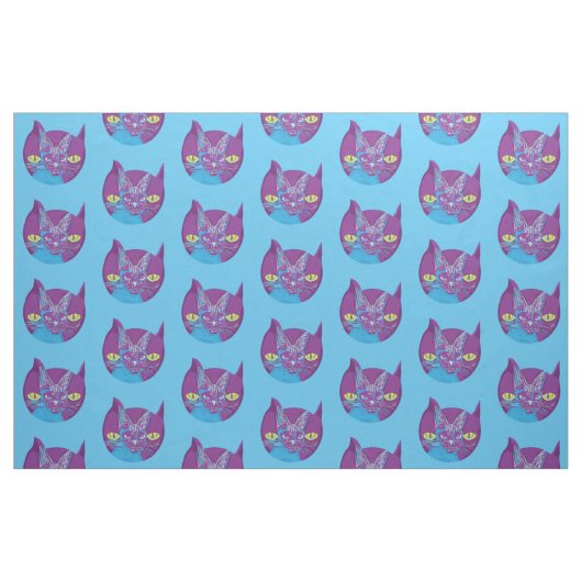 Schrödingers Katze, künstlerisch Stoff (Fat Quarter (45,7 x 55,9 cm))
