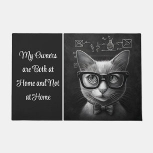 Schrödingers Katze Meine Eigentümer sind Zuhause u Fußmatte