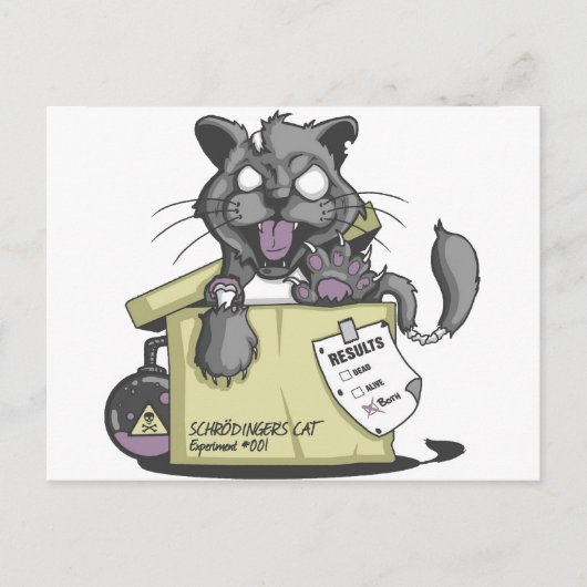 Schrodingers Katze - neu Postkarte (Vorderseite)