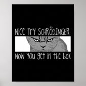 Schrodingers Katze - Physiker Poster (Vorne)