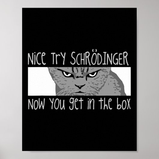 Schrodingers Katze - Physiker Poster (Vorne)