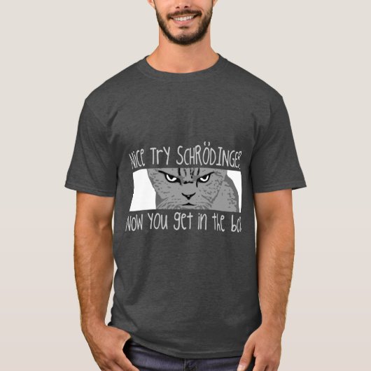 Schrödingers Katze retro T-Shirt (Vorderseite)