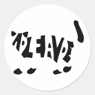 Schrödingers Katze Runder Aufkleber