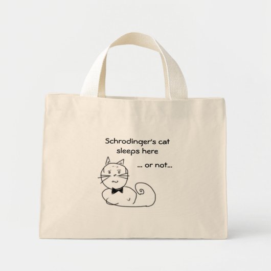 Schrodingers Katze schläft hier... Mini Stoffbeutel (Vorne)