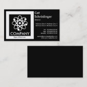 Schrödingers Katze - schwarz Visitenkarte (Vorne/Hinten)