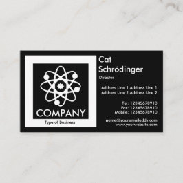 Schrödingers Katze - schwarz Visitenkarte