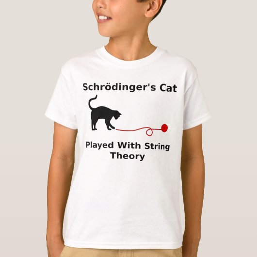 Schrödingers Katze spielte mit String-Theorie T-Shirt (Vorderseite)