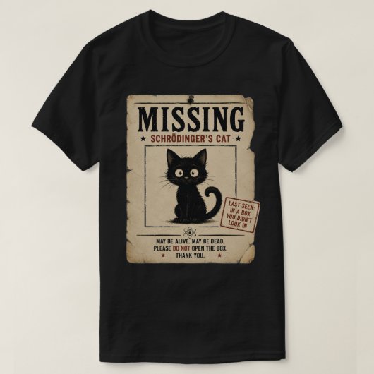 SCHRÖDINGERS KATZE T-Shirt (Design vorne)