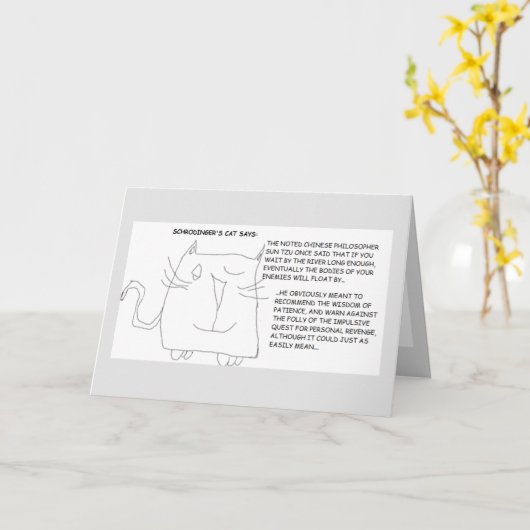 Schrödingers Katze und Rache Karte (Gelbe Blume)