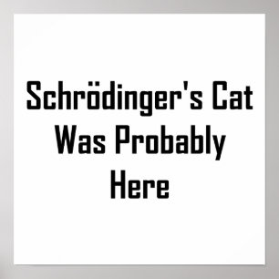Schrodingers Katze war vermutlich hier Poster