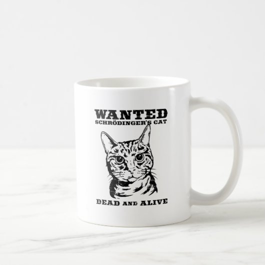 Schrodingers Katze wollten Tote oder lebendiges Kaffeetasse (Rechts)