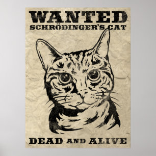 Schrodingers Katze wollten Tote oder lebendiges Poster