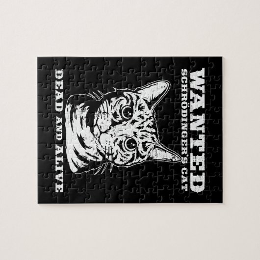 Schrodingers Katze wollten Tote oder lebendiges Puzzle (Horizontal)