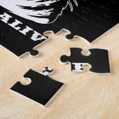 Schrodingers Katze wollten Tote oder lebendiges Puzzle (Seite)