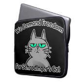 Schrodingers Katzelustiger Geek-Spaß Laptopschutzhülle (Vorderseite Links)
