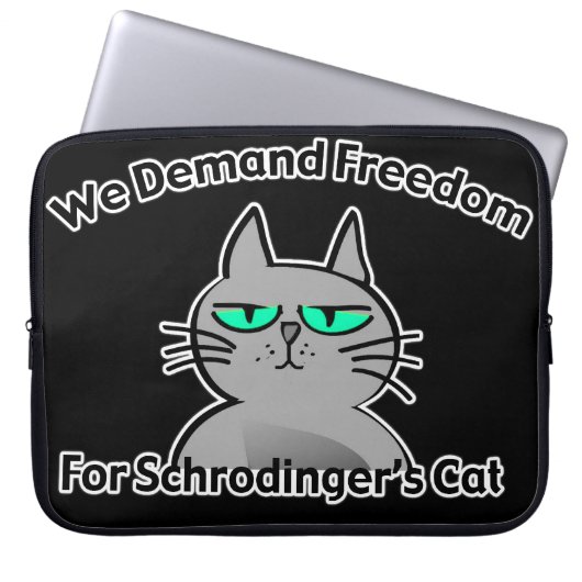 Schrodingers Katzelustiger Geek-Spaß Laptopschutzhülle (Vorderseite)