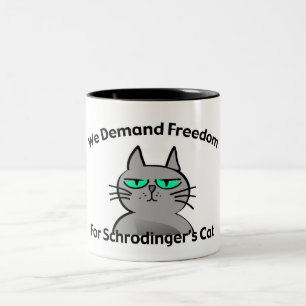 Schrodingers Katzelustiger Geek-Spaß Zweifarbige Tasse