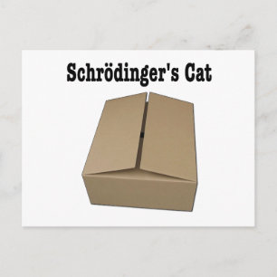 Schrodingers Katzenbox Postkarte